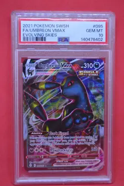 2021 Pokemon Umbreon VMAX Fill Art Evolving Skies #095 SWSH PSA gem mint 10 - Image 1