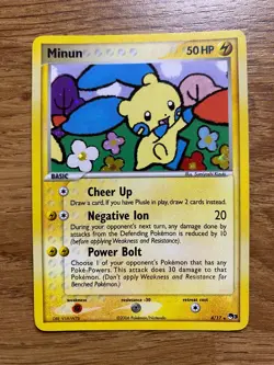 Pokemon TCG Pop Series 3 Minun 4/17 Rare Holo - Near Mint - Image 1