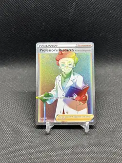 Professor's Research Full Art 209/202 Rainbow Rare Sword & Shield Pokemon TCG NM - Image 1