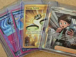 Pokemon TCG Trainer Full Art Secret Rare LOT Thorton + Energy Switch + Ace Spec! - Image 1
