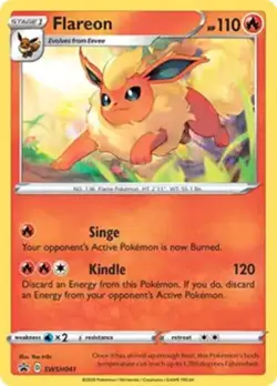 Flareon - SWSH041 - Pokemon Sword & Shield Promo Ultra Rare Holo Card NM - Image 1