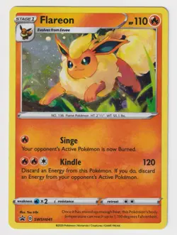 Flareon SWSH041 Sword & Shield Promo Holo Pokemon Card - Raw NM - 600 dpi Scans - Image 1