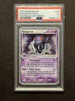 Pokemon Gengar ex EX Fire Red & Leaf Green Holo Ultra Rare #108 PSA 5 - Image 1