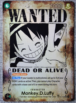 Monkey.D.Luffy (118) (Wanted Poster) OP13-118 Carrying On His Will Foil - Image 1