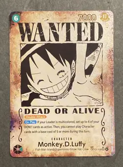 Monkey D. Luffy Wanted Poster OP13-118 Carrying On His Will Foil - Image 1