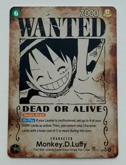 Monkey.D.Luffy (118) (Wanted Poster) OP13-118 Carrying On His Will Foil - Image 2