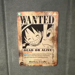 Monkey D. Luffy Wanted Poster OP13-118 SP Carrying On His Will Foil ENGLISH - Image 1