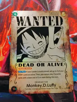 Monkey.D.Luffy (118) (Wanted Poster) OP13-118 Carrying On His Will Foil - Image 2