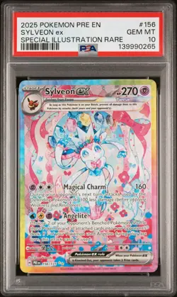 PSA 10 GEM MINT Sylveon EX 156/131 SIR Pokemon SV Prismatic Evolution - Image 1
