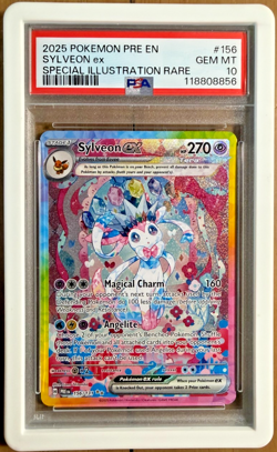 Pokemon 2025 Sylveon ex 156/131 Sv: Prismatic Evolutions PSA 10 - Image 1