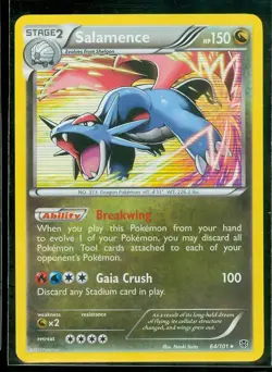 Pokemon SALAMENCE 64/101 Plasma Blast RARE HOLO - NEAR MINT/MINT - Image 1