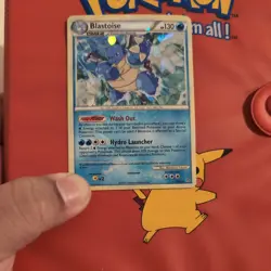 Pokemon TCG Blastoise 13/95 Cracked Ice Holo Bleed Rare HGSS Unleashed Card LP+ - Image 1