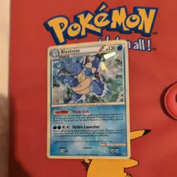 Pokemon TCG Blastoise 13/95 Cracked Ice Holo Bleed Rare HGSS Unleashed Card LP+ - Image 2