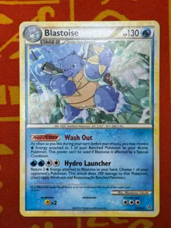 POKEMON TCG BLASTOISE 13/95 NON HOLO RARE LIGHT PLAY UNLEASHED - Image 1