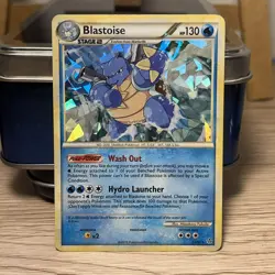 Pokemon TCG Blastoise 13/95 HGSS Unleashed Cracked Ice Holo Card - Image 1