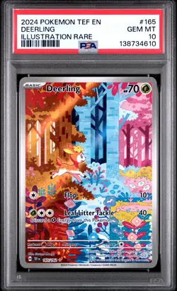 2024 POKEMON TEF EN-TEMPORAL FORCES ILLUSTRATION RARE #165 DEERLING PSA 10 - Image 1