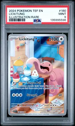 2024 POKEMON TEF EN-TEMPORAL FORCES ILLUSTRATION RARE #180 LICKITUNG PSA 9 - Image 1