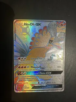 Ho-Oh GX SV50/SV94 Shiny Full Art Pokemon Card Hidden Fates Near Mint Minus NM- - Image 1