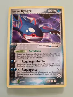 Pokemon Team Idro KYOGRE holo Card 100 PV ✮ 3/95 ITA rara - Image 1