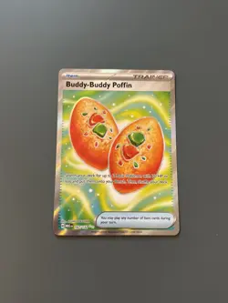 Pokemon TCG Mega Evolution Base Set: Buddy-Buddy Poffin 167/132 Ultra Rare - NM - Image 1