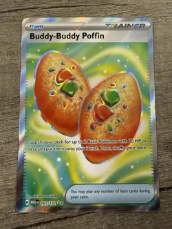 Pokemon TCG Cards- Buddy-Buddy Poffin 167/132 Mega Evolution Ultra Rare Full Art - Image 1