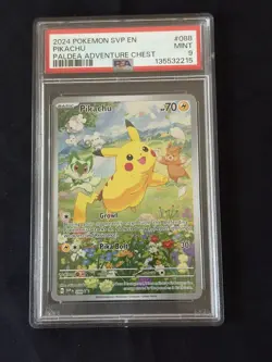 PSA 9 Pikachu Black Star Promo 88 Paldea Adventures Chest Pokemon Card NM/M TCG - Image 3