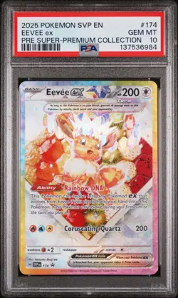 2025 POKEMON SVP EN-SV BLACK STAR PROMO #174 EEVEE EX PSA 10 - Image 1