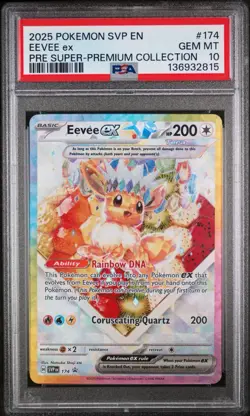 2025 POKEMON SVP EN-SV BLACK STAR PROMO #174 EEVEE EX PSA 10 - Image 1
