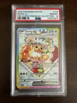 2025 POKEMON SVP EN-SV BLACK STAR PROMO #174 EEVEE EX PSA 10 - Image 3