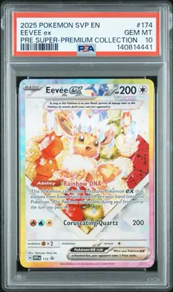 2025 POKEMON SVP EN-SV BLACK STAR PROMO #174 EEVEE EX PSA 10 - Image 1