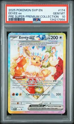 2025 POKEMON SVP EN-SV BLACK STAR PROMO #174 EEVEE EX PSA 10 - Image 1