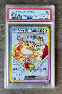 2025 POKEMON SVP EN-SV BLACK STAR PROMO #174 EEVEE EX PSA 10 - Image 1