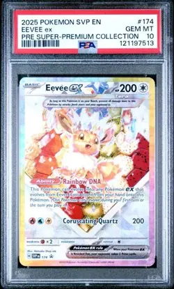 2025 POKEMON SVP EN-SV BLACK STAR PROMO #174 EEVEE EX PSA 10 - Image 1