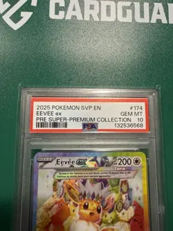 Pokemon 2025 SVP EN-SV Black Star Promo #174 Eevee EX PSA 10 GEM - Image 2