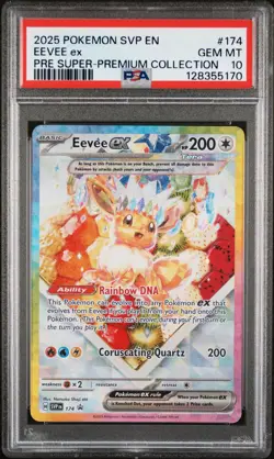 2025 POKEMON SVP EN-SV BLACK STAR PROMO #174 EEVEE EX PSA 10 - Image 1