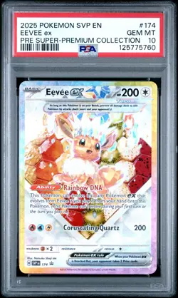 2025 POKEMON SVP EN-SV BLACK STAR PROMO #174 EEVEE EX PSA 10 - Image 1