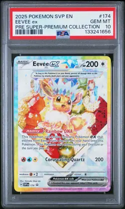 2025 POKEMON SVP EN-SV BLACK STAR PROMO #174 EEVEE EX PSA 10 - Image 1
