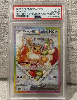 2025 POKEMON SVP EN-SV BLACK STAR PROMO #174 EEVEE EX PSA 10 - Image 1