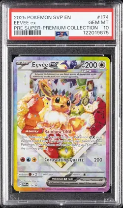 2025 POKEMON SVP EN-SV BLACK STAR PROMO #174 EEVEE EX PSA 10 - Image 1