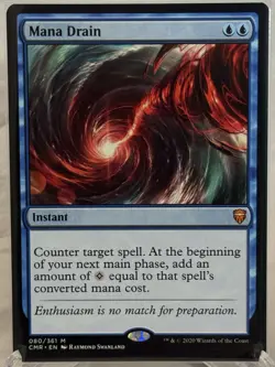 Magic: The Gathering Mana Drain Instant Commander Legends Blue 080/361 - Image 1