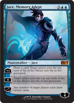 MTG English Jace, Memory Adept NM Foil Magic 2014 Core Set - Image 1
