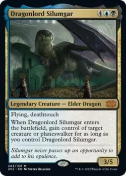 MTG English Dragonlord Silumgar NM Foil Double Masters 2022 - Image 1