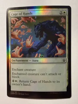 Magic the Gathering MTG Cage of Hands (14) Commander Legends LP FOIL - Image 1
