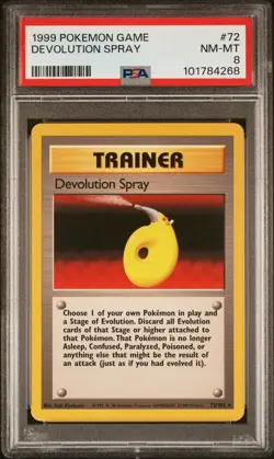 1999 Pokemon Game Devolution Spray #72 PSA 8 - Image 1