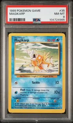1999 Pokemon Game Magikarp #35 PSA 8 - Image 1