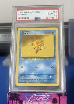 1999 POKEMON GAME BASE SET 65 STARYU PSA 10 GEM MINT - Image 1