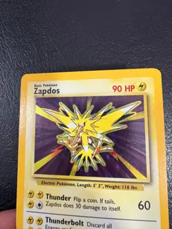 Pokemon WOTC 1999 Base Set Zapdos Rare Holo Vintage Pokemon Card NM - Image 2