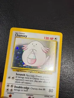 Pokemon WOTC 1999 Base Set Chansey Rare Holo Vintage Pokemon Card NM - Image 3