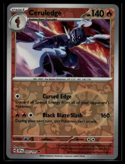 Pokemon Card SV08: Surging Sparks #035/191 Ceruledge Reverse Holo - Image 1