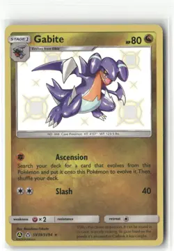 Pokemon Gabite Shiny Holo Rare Hidden Fates: Shiny Vault SV39/SV94 - Image 1